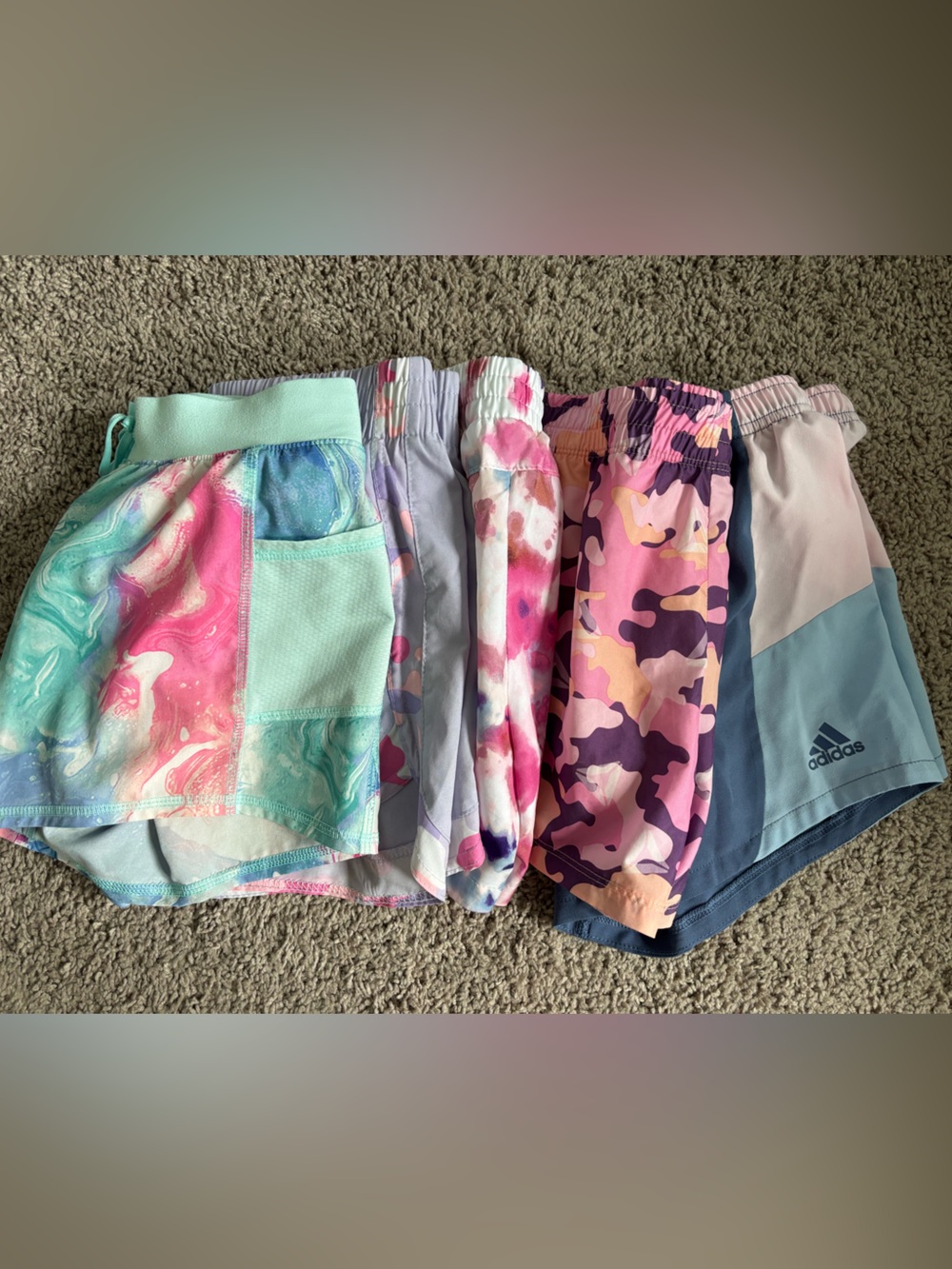 Bundle of 5 workout shorts for girls